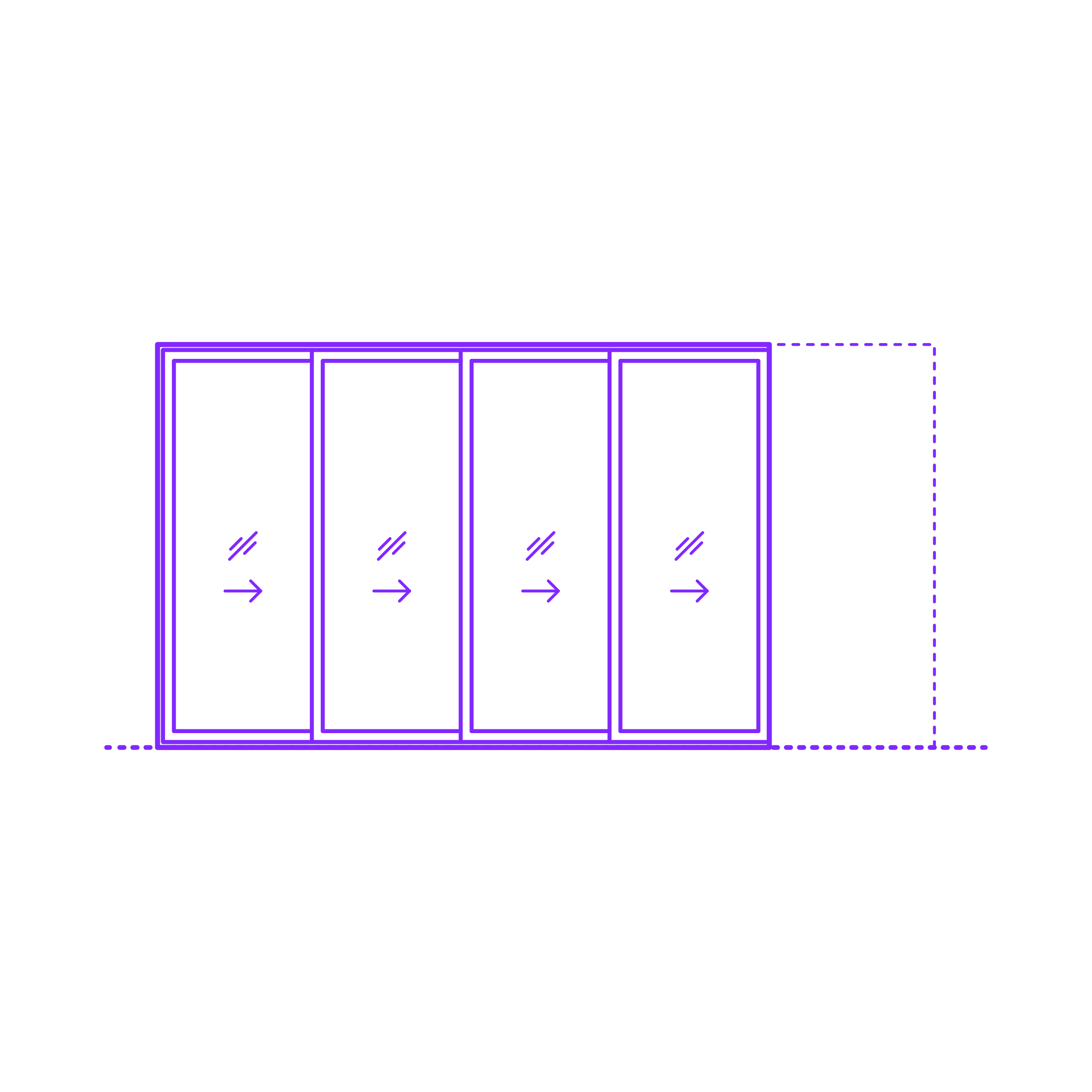 Buildings Sliding Doors Multi Slide Door Pocket 4 Panels Svg Line Art Free Vectors